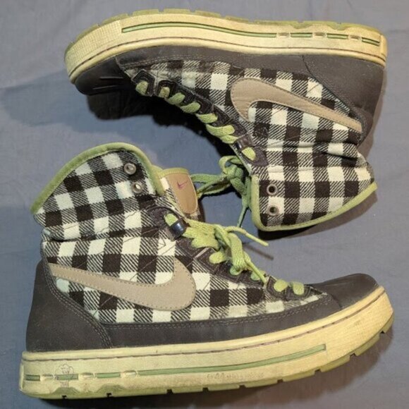 Vintage Y2K Nike ACG Plaid 044 Sticky Rubber Boots Women Size 10 - Picture 10 of 12